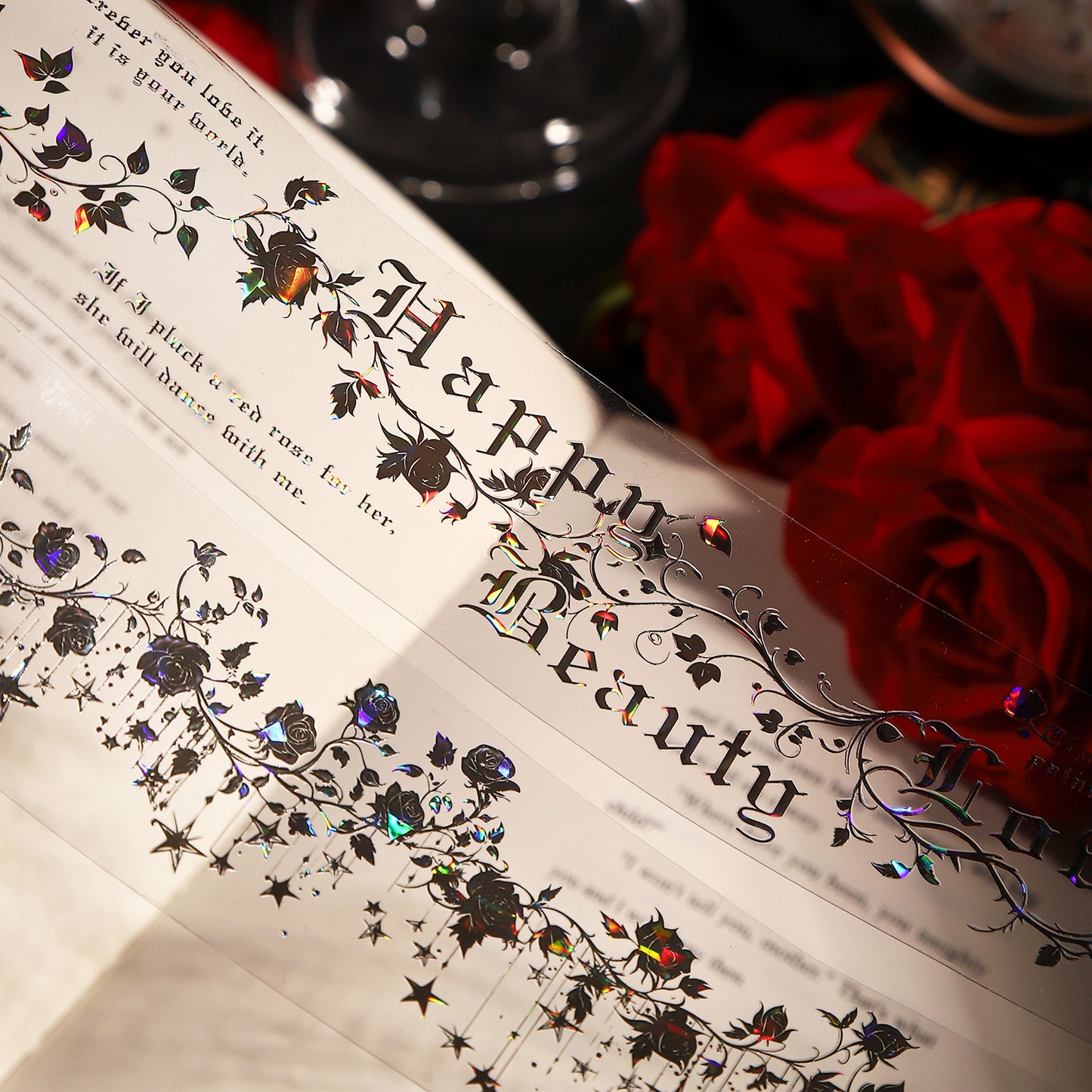 [2601-150] Gothic Rose PET Washi Tape – “Covenant of the Dark Night” Series (6 Designs)