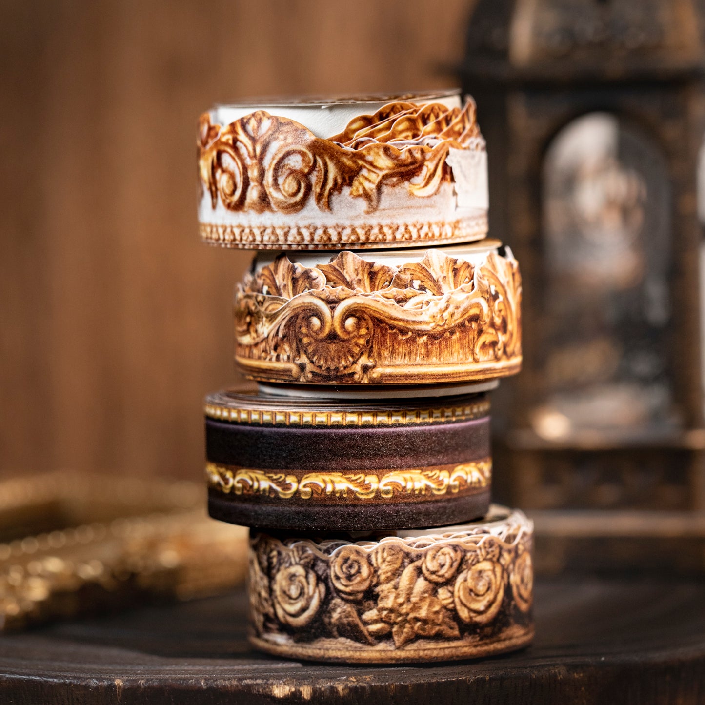 [2601-158] Baroque Finale – Ornate Frame Washi Tape Set (4 Designs)