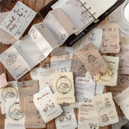 [2602-021] Dream Imprint Vintage Paper Stickers 4 Styles