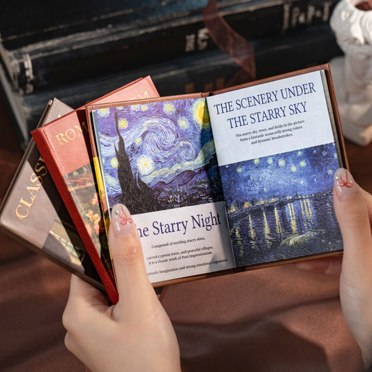 [2601-143] Vintage Art Mini Books – Classic Masterpiece Collage Series (6 Designs)