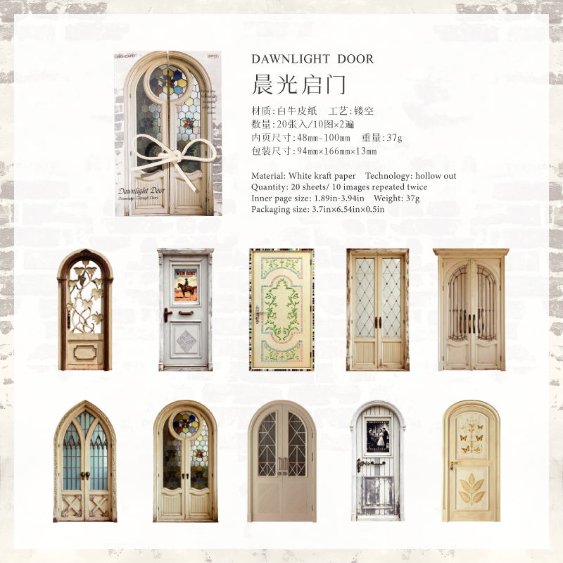 [2602-026] Vintage Door Frame Collage Stickers 6 Styles