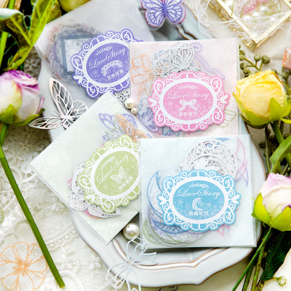 [2601-133] Dream & Starry Sea Bow Stickers – Soft Pastel Journaling Set (4 Designs)