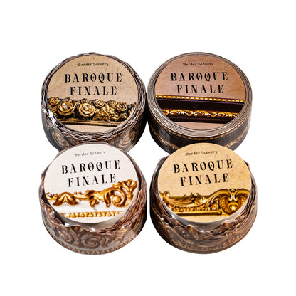 [2601-158] Baroque Finale – Ornate Frame Washi Tape Set (4 Designs)