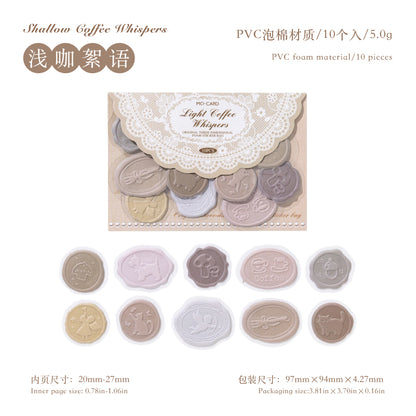 [2601-189] Mo Card Wax Seal Style PVC Stickers