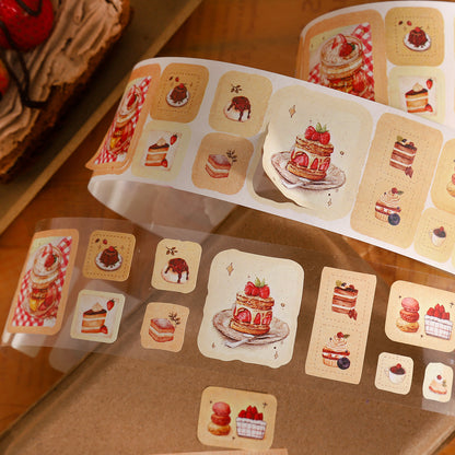 [2601-168] Warm Tea – Vintage Dessert Washi Tape (4 Designs)