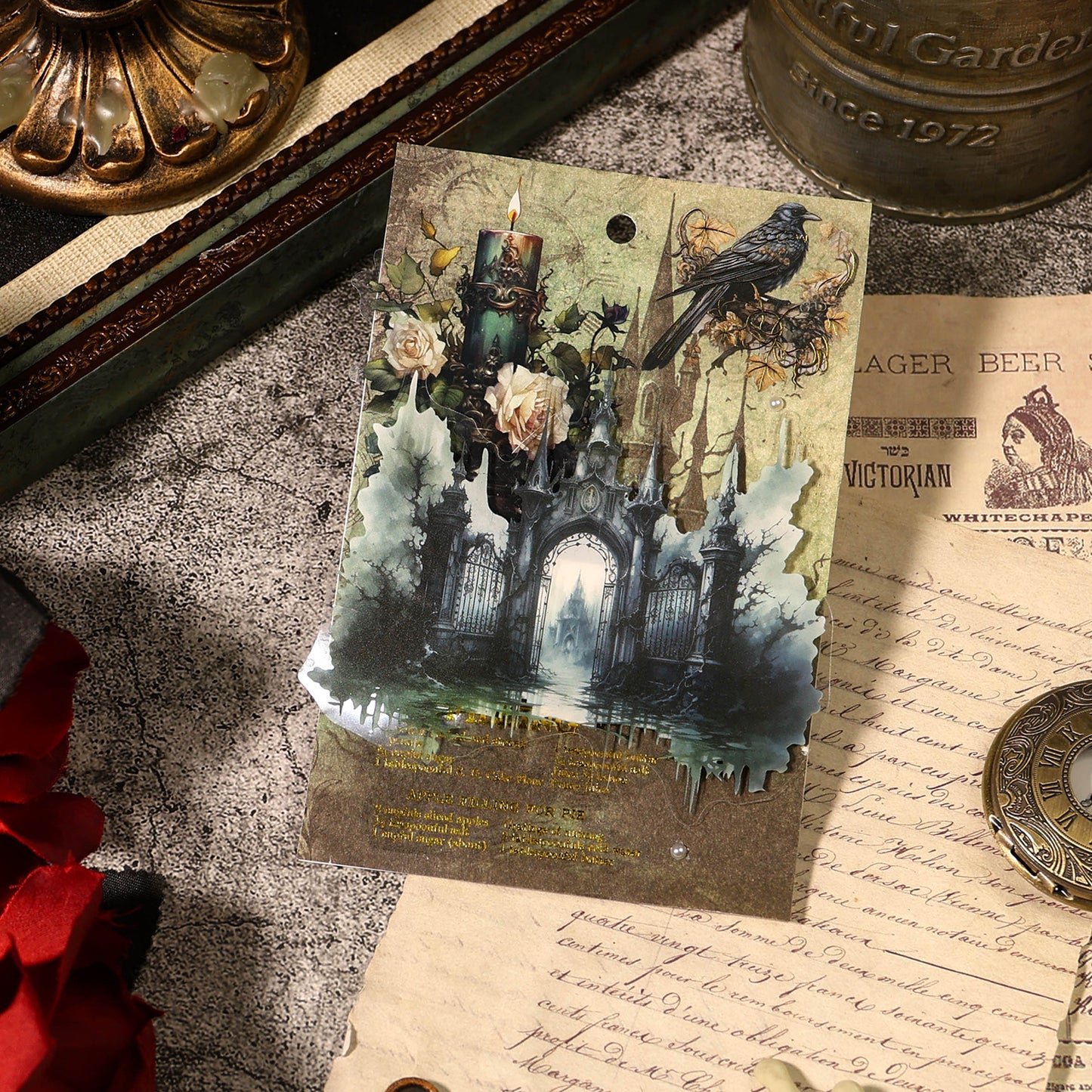 [2601-238] Gothic Cathedral Collage Paper 4 Styles