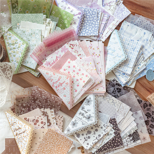 [2603-084] Korean Style Floral Journal Background Paper 6 Styles