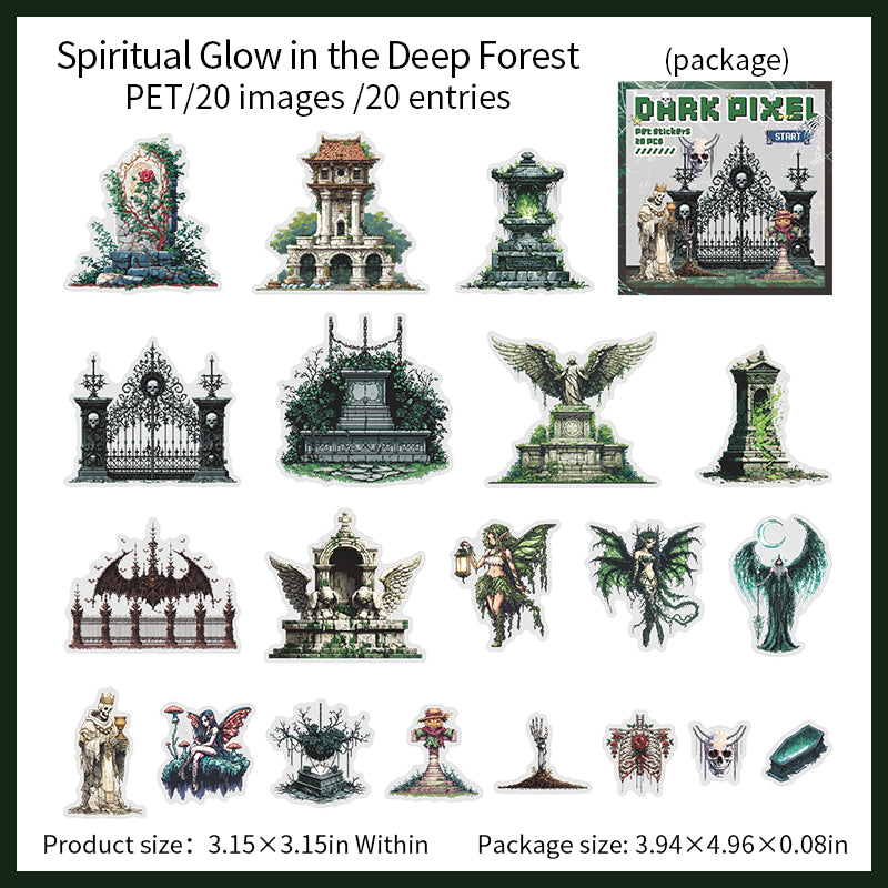 [2603-052] Gothic Dark Scene Stickers 4 Styles