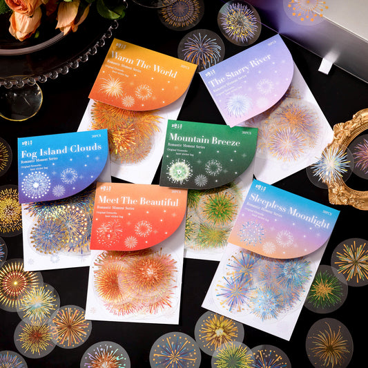 [2603-060] Romantic Foil Mini Sticker Pack 6 Styles