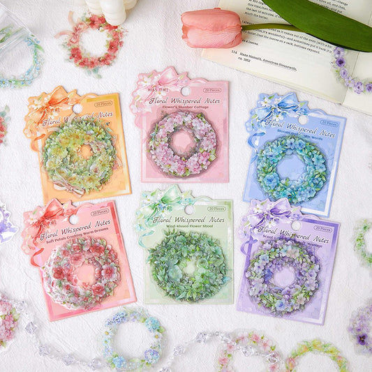 [2603-003] Floral PET Collage Stickers 6 Styles