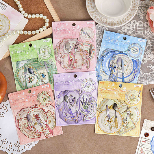 [2603-048] European Tableware Stickers 6 Styles