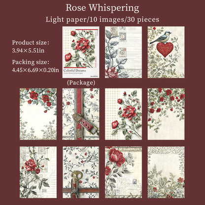 [2603-044] Floral Background Ephemera Book 6 Styles