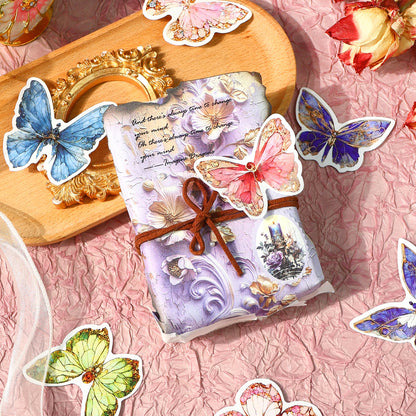 [2601-239] Vintage Floral Butterfly Collage Paper 4 Styles