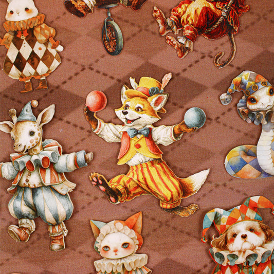 [2601-154] Retro Circus Story DIY Sticker Pack – Vintage Carnival Character Collection