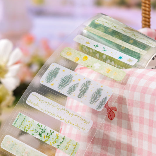 [2601-174] Fall into Spring – PET Die-Cut Decorative Tape Set (4 Designs)