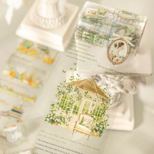 [2601-141] French Countryside PET Washi Tape – Romantic Garden Collage Series (6 Designs)