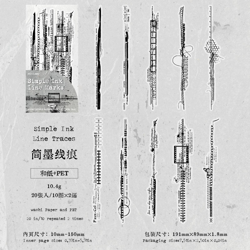 [2601-215] Vintage Time Label Sticker Strips