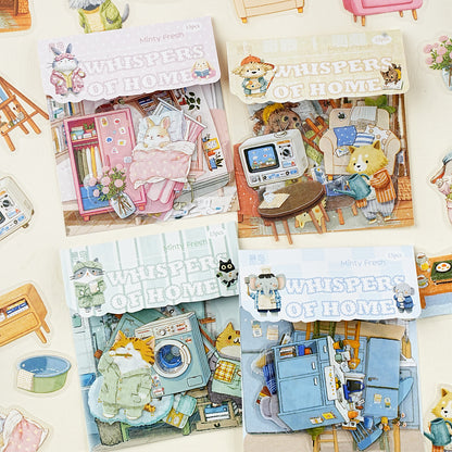 [2603-111] Cute Animal PET Sticker Pack 4 Styles