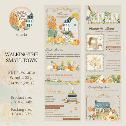 [2601-141] French Countryside PET Washi Tape – Romantic Garden Collage Series (6 Designs)