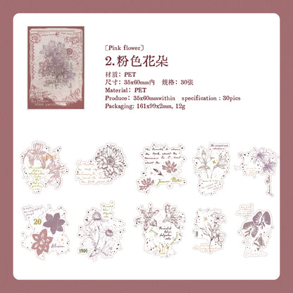 [2601-190] Vintage Herbarium PET Stickers