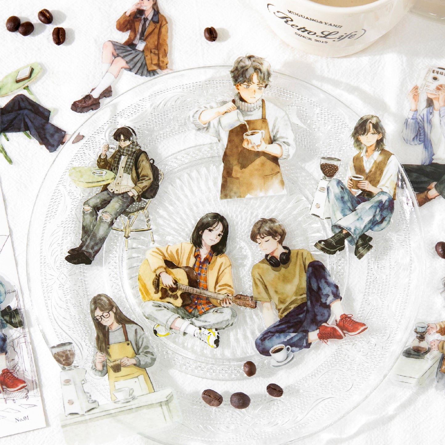 [2601-183] Street Corner Walkers Character Life Stickers Pack