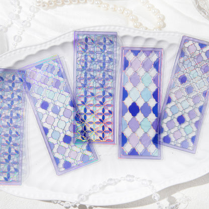 [2601-201] Flowlight Stained Glass PP Bookmarks 6 Piece Set