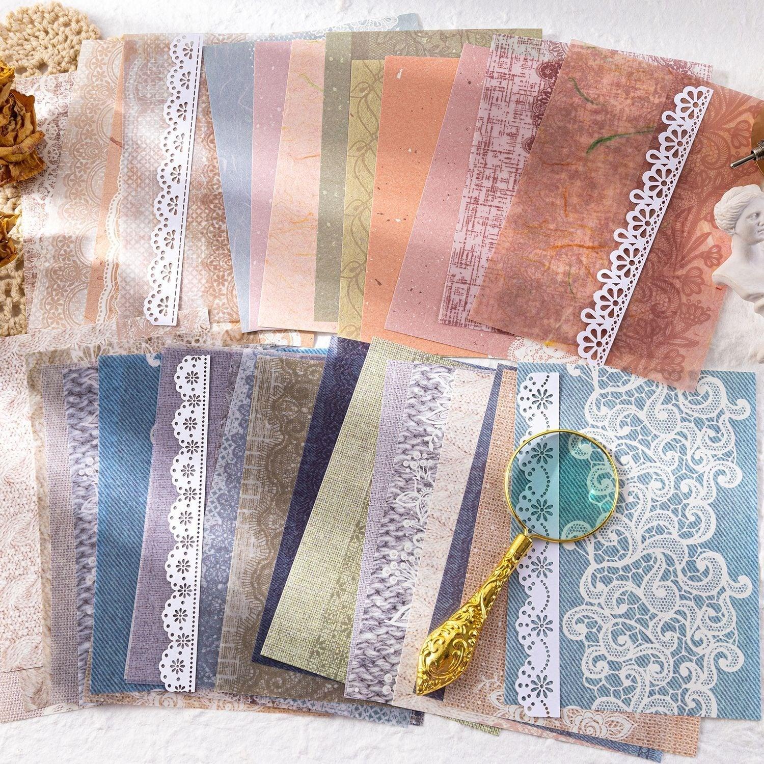 2163 Lace Material Paper One Paper Time Series - Memo Journals