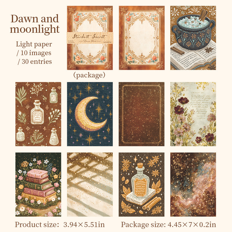 [2603-099] Fantasy Dream Journal Collage Paper 6 Styles