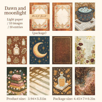 [2603-099] Fantasy Dream Journal Collage Paper 6 Styles