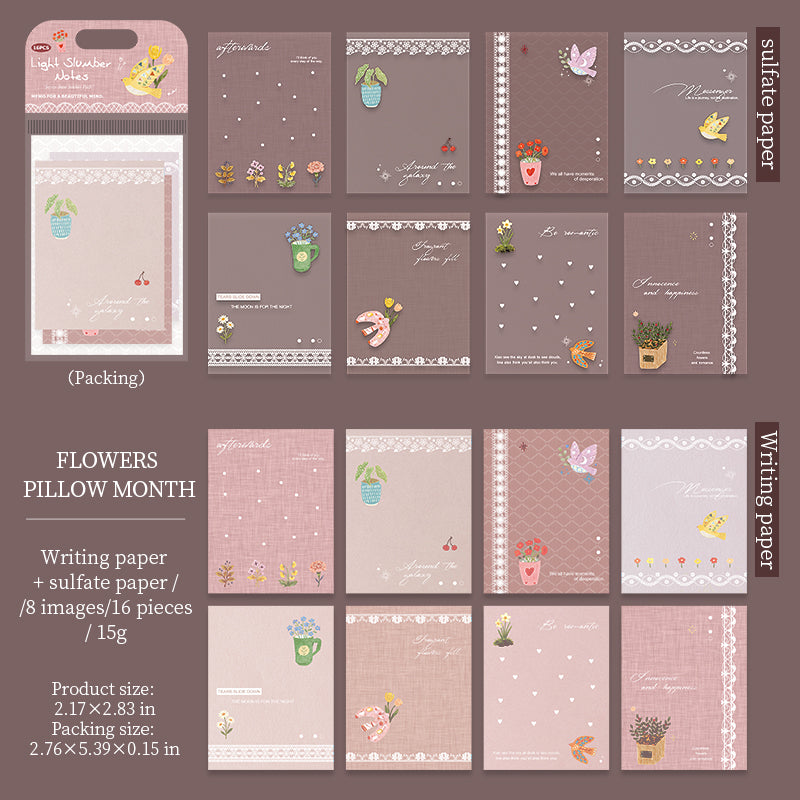 [2603-036] Hand Drawn PET Background Collage Stickers 6 Styles