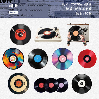 [2603-018] Vintage Audio Collage Stickers 6 Styles