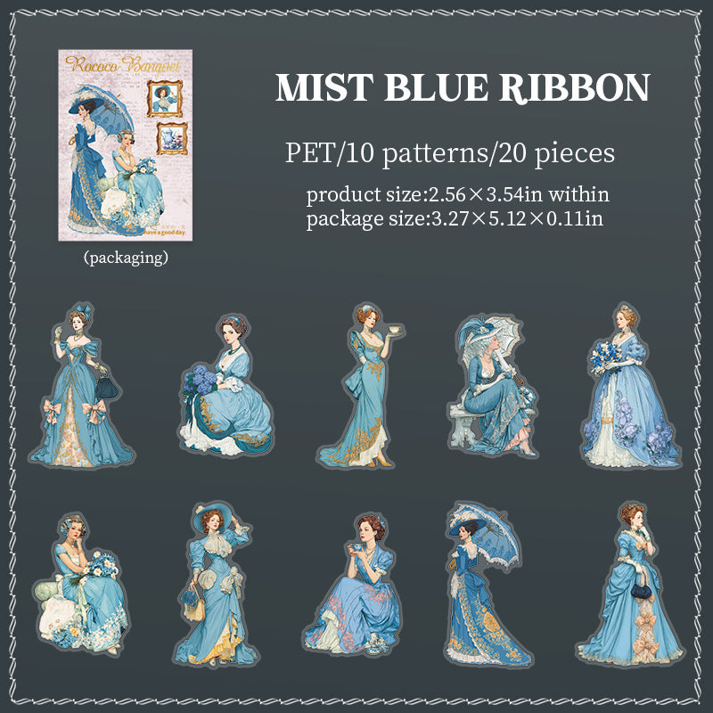 [2603-005] Vintage Character PET Background Collage Stickers 6 Styles