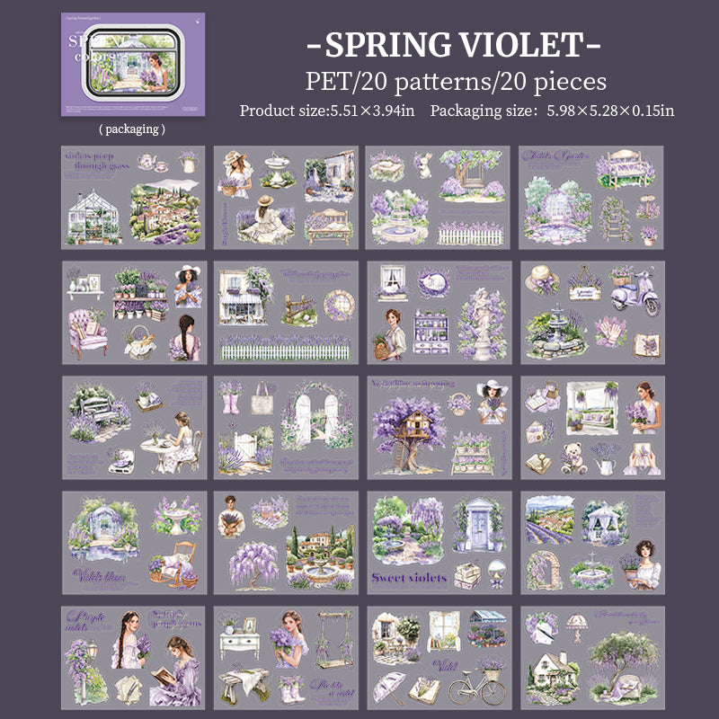 [2601-211] Spring Garden Journal Sticker Book