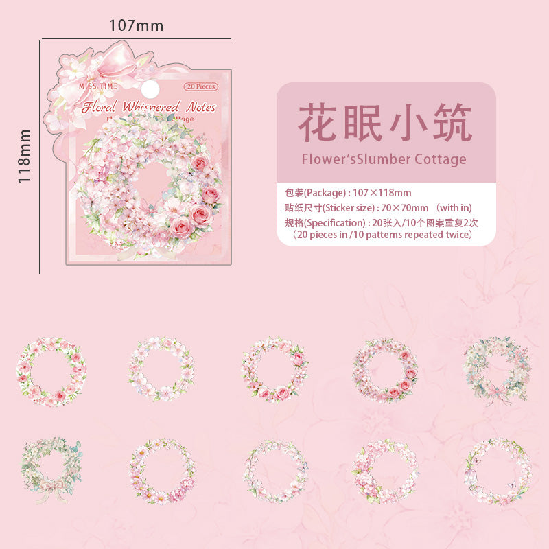 [2603-003] Floral PET Collage Stickers 6 Styles