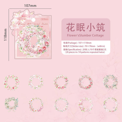 [2603-003] Floral PET Collage Stickers 6 Styles