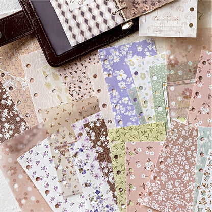 [2603-084] Korean Style Floral Journal Background Paper 6 Styles