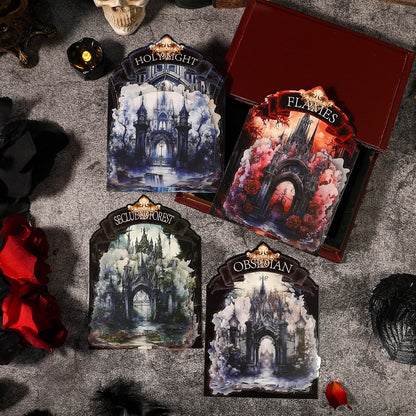 [2601-238] Gothic Cathedral Collage Paper 4 Styles