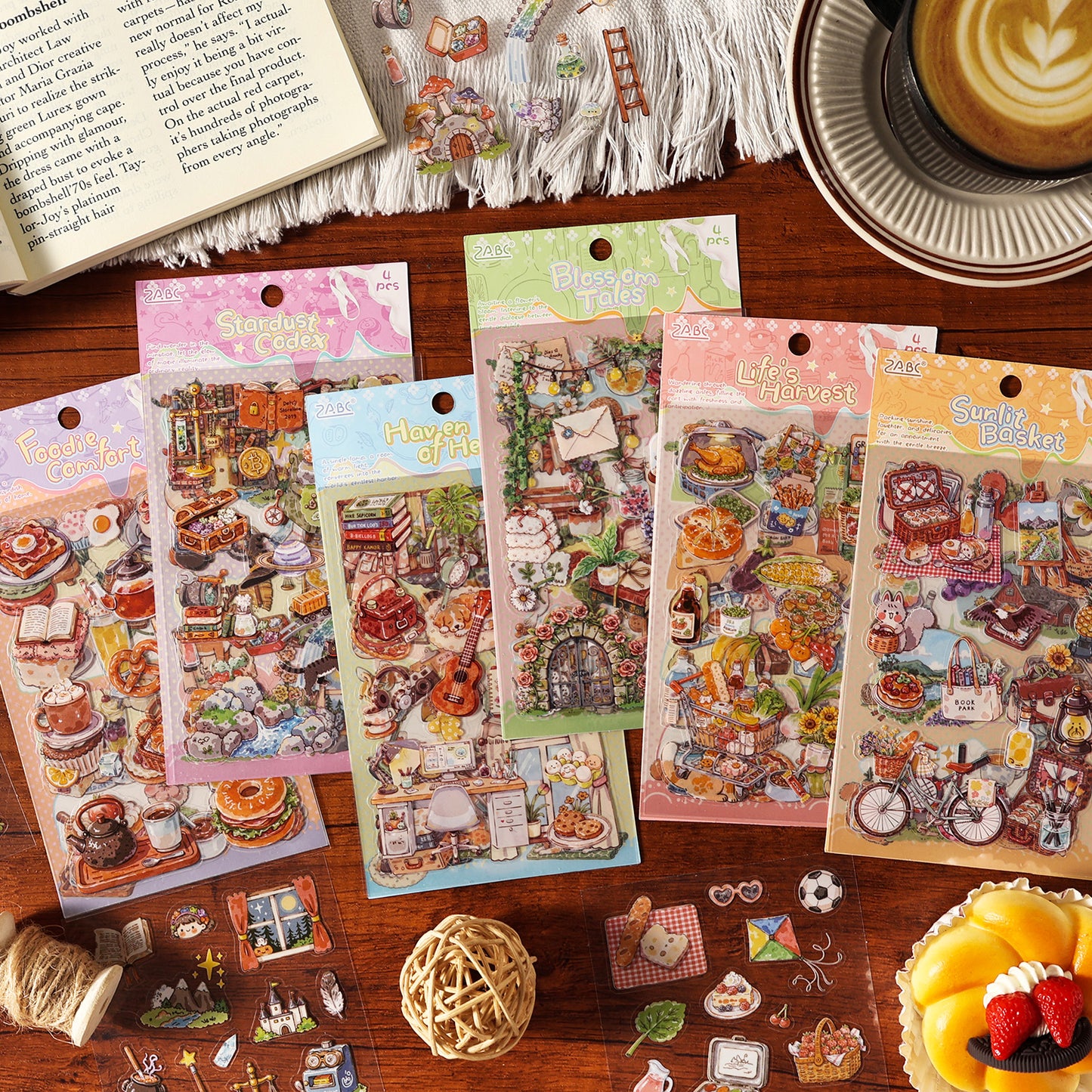 [2603-020] PET Food and Lifestyle Sheet Stickers 4 Sheets