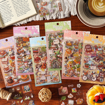 [2603-020] PET Food and Lifestyle Sheet Stickers 4 Sheets