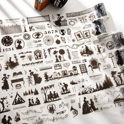 [2603-053] Vintage European Die Cut Tape 6 Styles