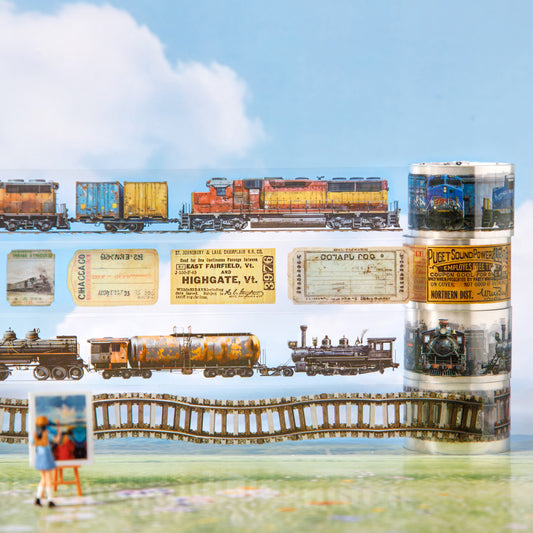 [2603-021] Train Travel Scene Tape 4 Styles
