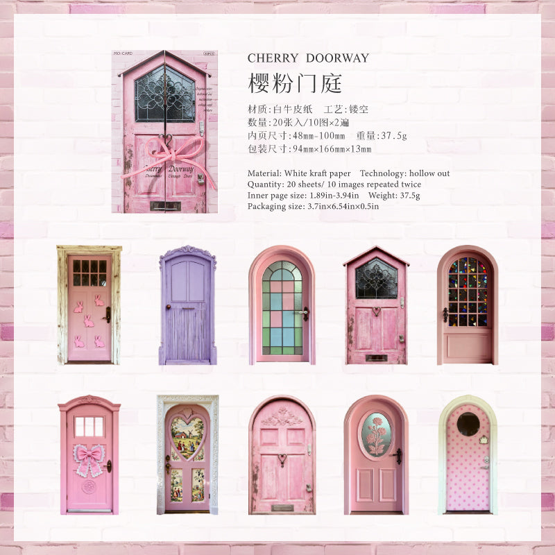 [2602-026] Vintage Door Frame Collage Stickers 6 Styles