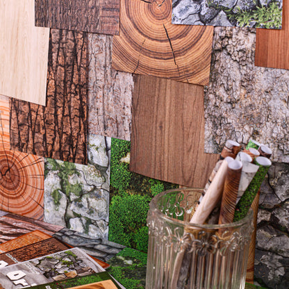 [2602-004] Vintage Natural Texture Background Paper 6 Styles