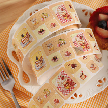 [2601-168] Warm Tea – Vintage Dessert Washi Tape (4 Designs)