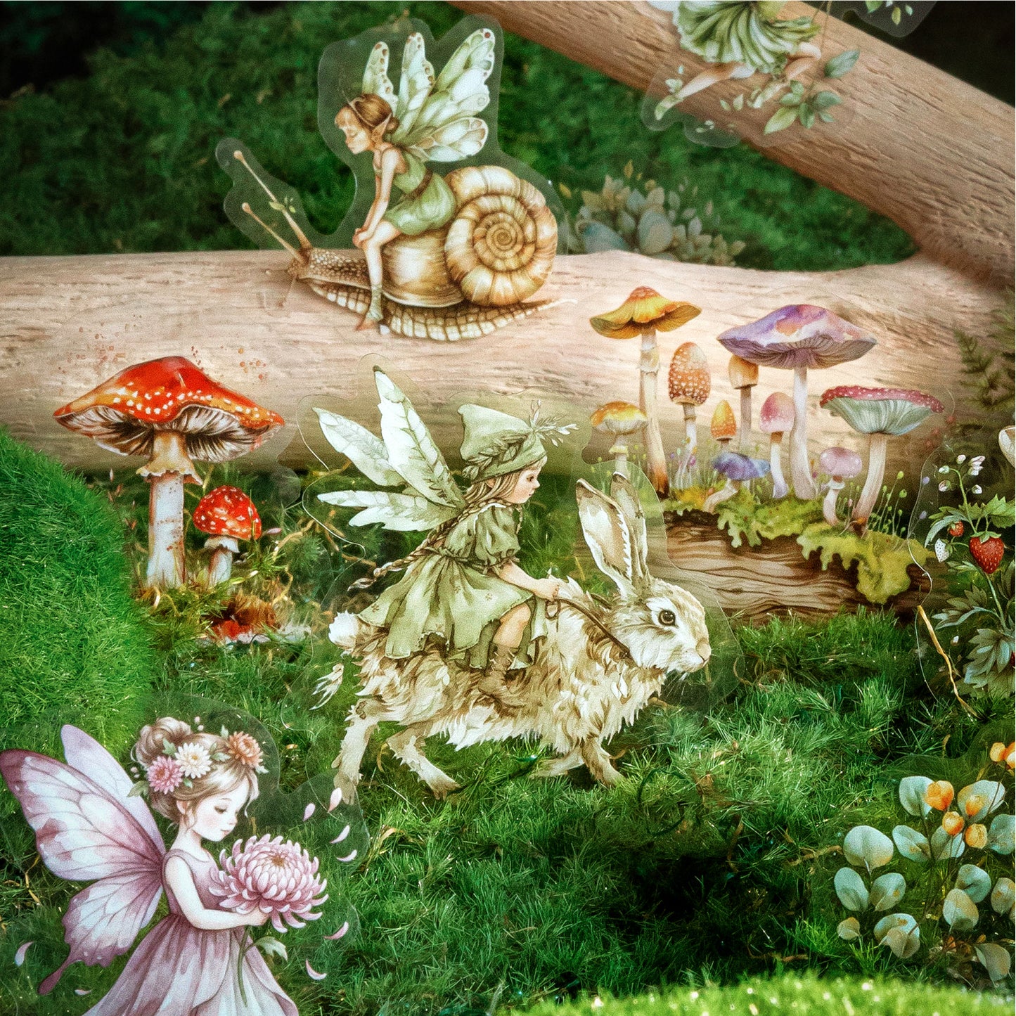 [2603-105] Fantasy Fairy Cartoon PET Stickers 6 Styles