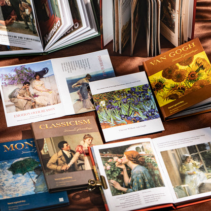 [2601-143] Vintage Art Mini Books – Classic Masterpiece Collage Series (6 Designs)