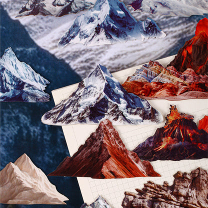 [2601-212] Vintage Mountain Landscape Sticker Pack