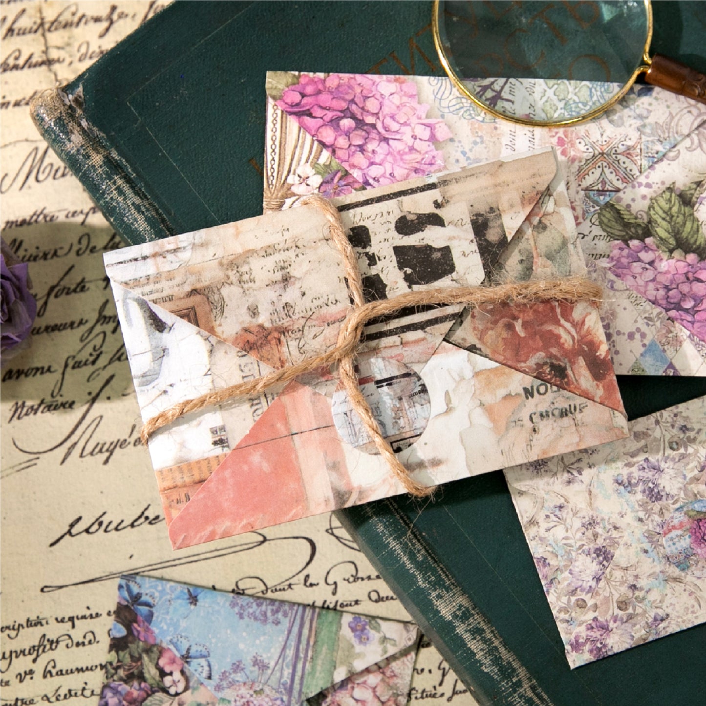 [2601-202] Vintage Floral Letter Envelope Paper Set 6 Styles