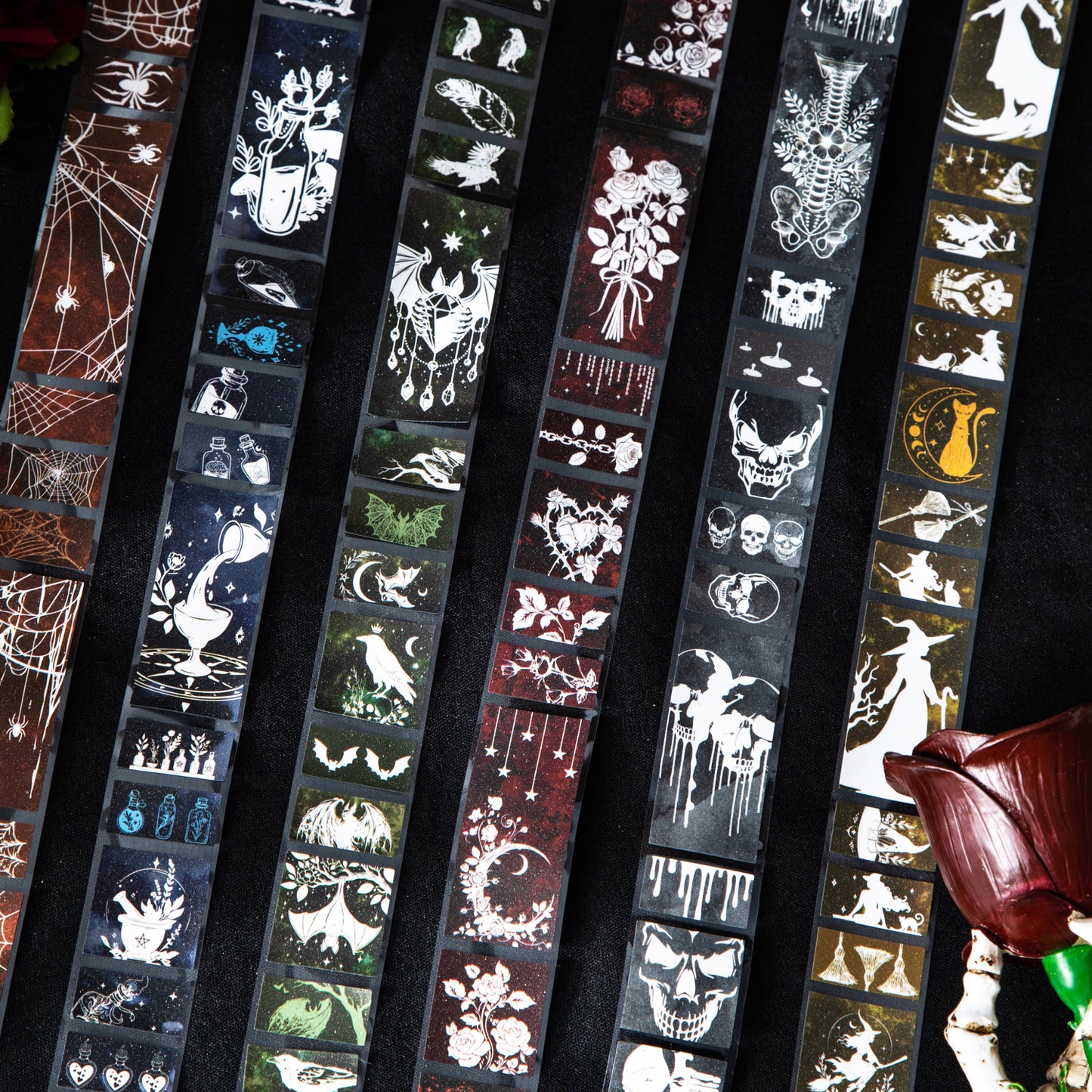 [2602-008] Gothic Dark Collage Tape 6 Styles