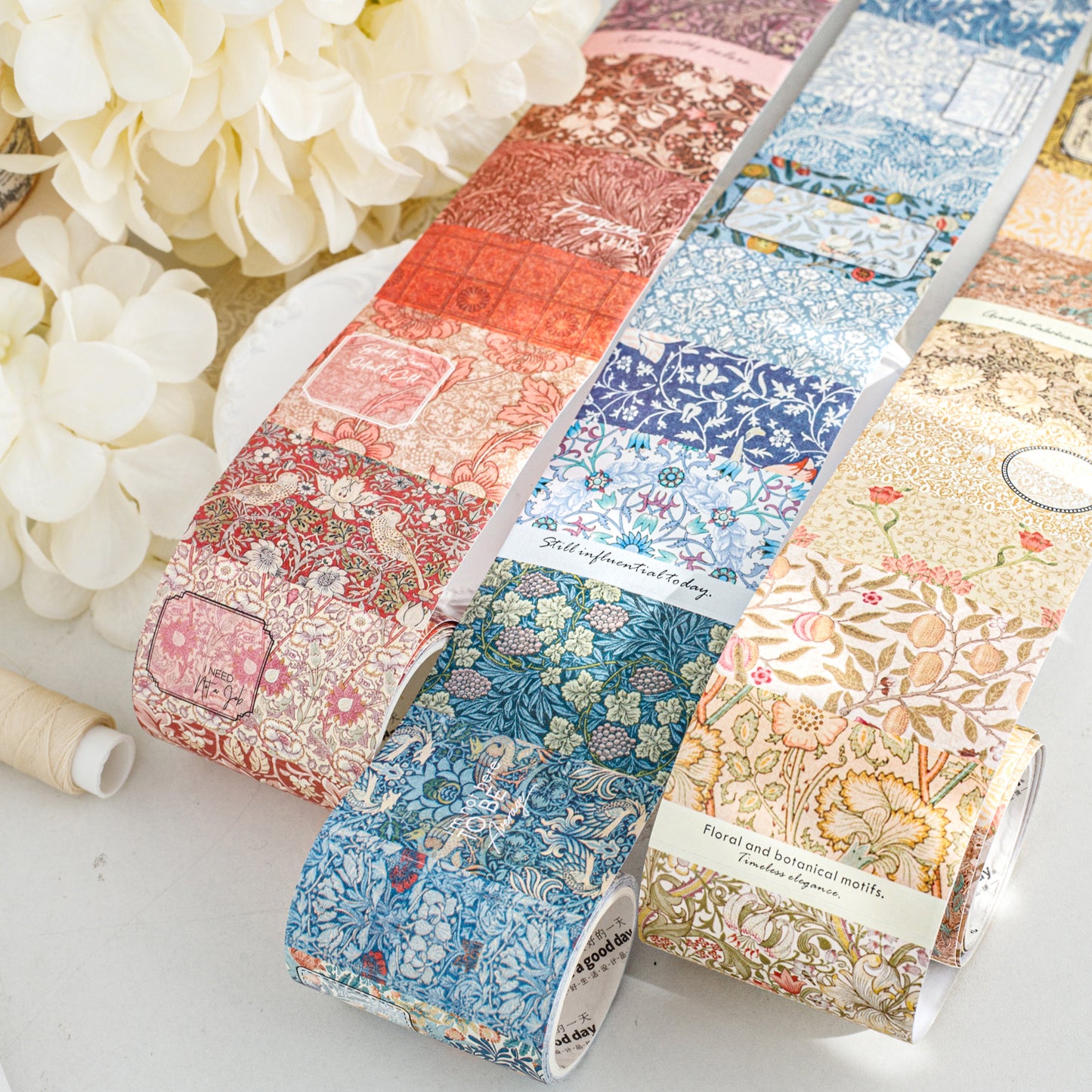 [2602-012] Vintage Floral Pattern PET Tape 4 Styles